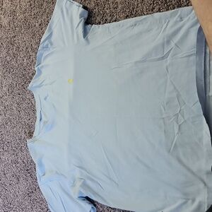Polo Ralph Lauren vneck tee light blue yellow logo